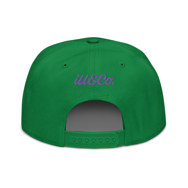ill&Co Staple Purp & Green Snapback Hat | by Just ill